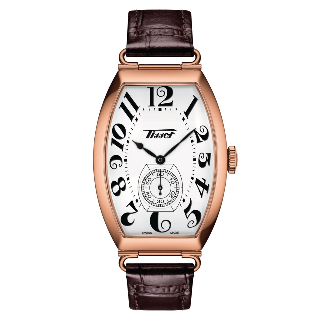 Tissot Ladies Watch Heritage Porto Hand Wind White Brown T1285053601200 -korean beauty
