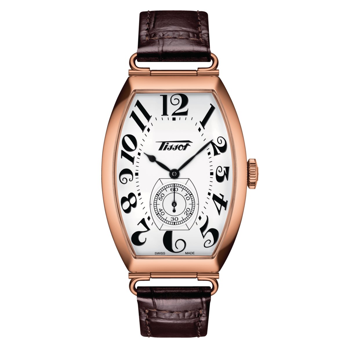 Tissot Ladies Watch Heritage Porto Hand Wind White Brown T1285053601200 -korean beauty