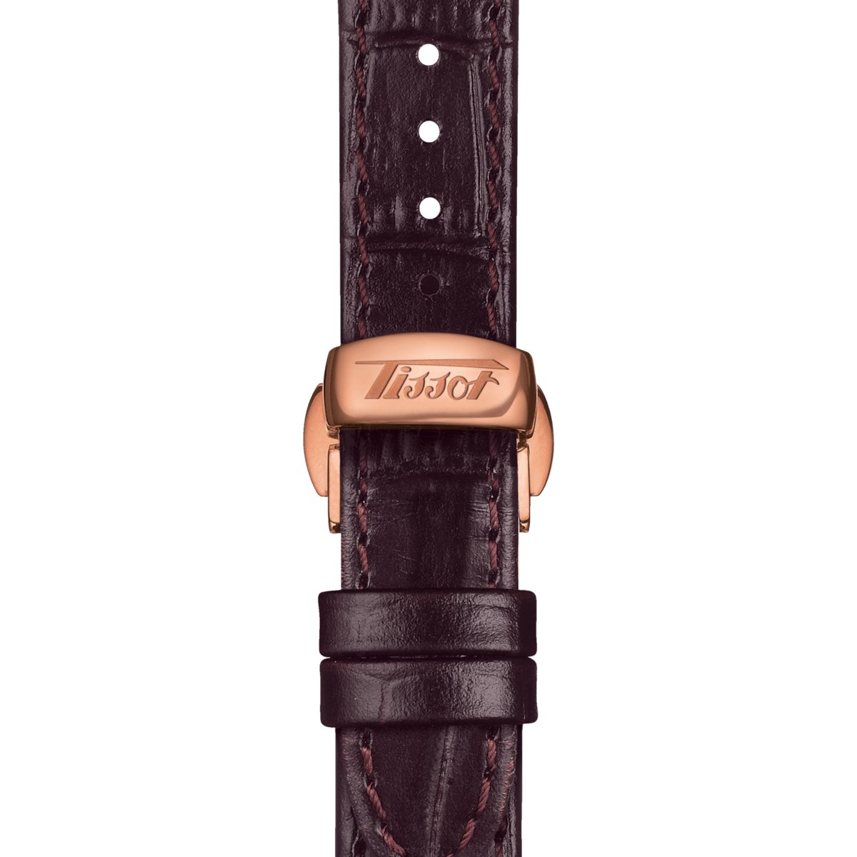 Tissot Ladies Watch Heritage Porto Hand Wind White Brown T1285053601200 -korean beauty