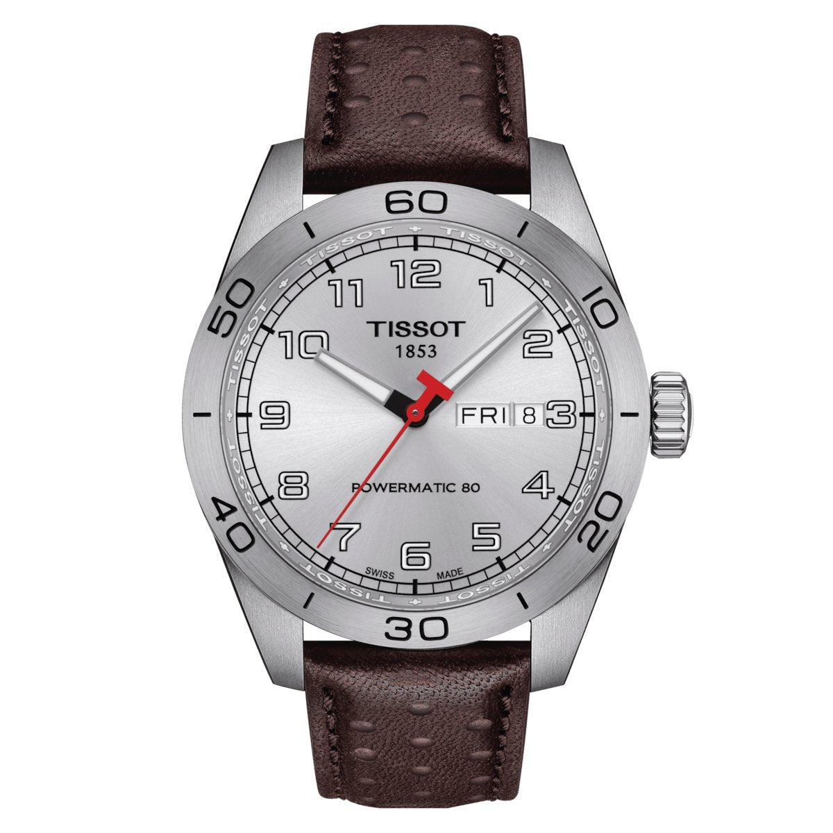 Tissot Mens Watch Prs 516 Automatic 42mm Powermatic 80 Silver Brown T1314301603200 -korean beauty