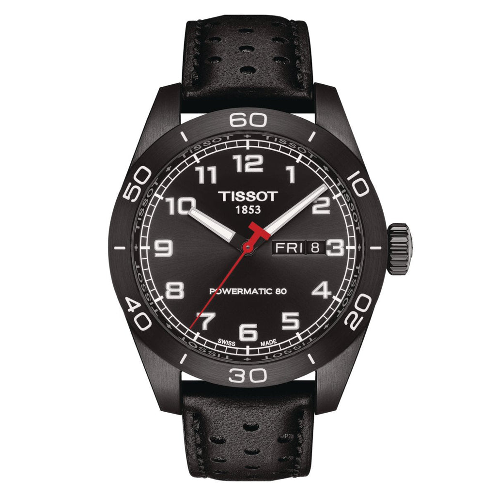 Tissot Mens Chronograph Watch Prs 516 Powermatic 80 Black T1314303605200 -korean beauty