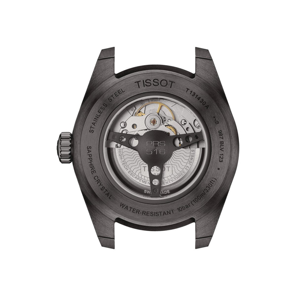 Tissot Mens Chronograph Watch Prs 516 Powermatic 80 Black T1314303605200 -korean beauty