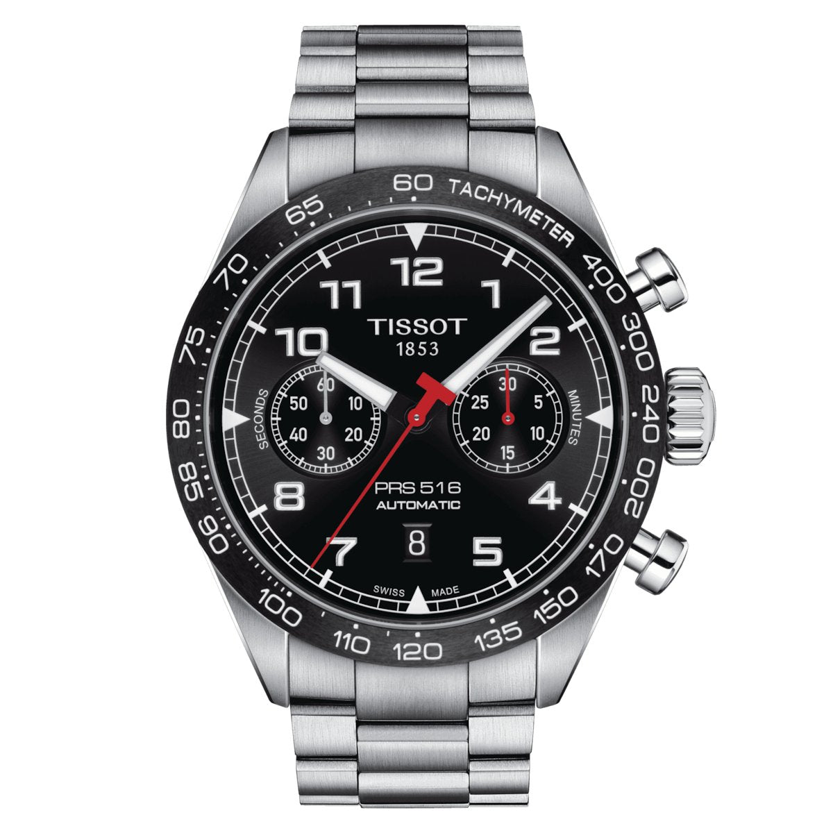 Tissot Mens Chronograph Watch Prs 516 Steel Black T1316271105200 -korean beauty