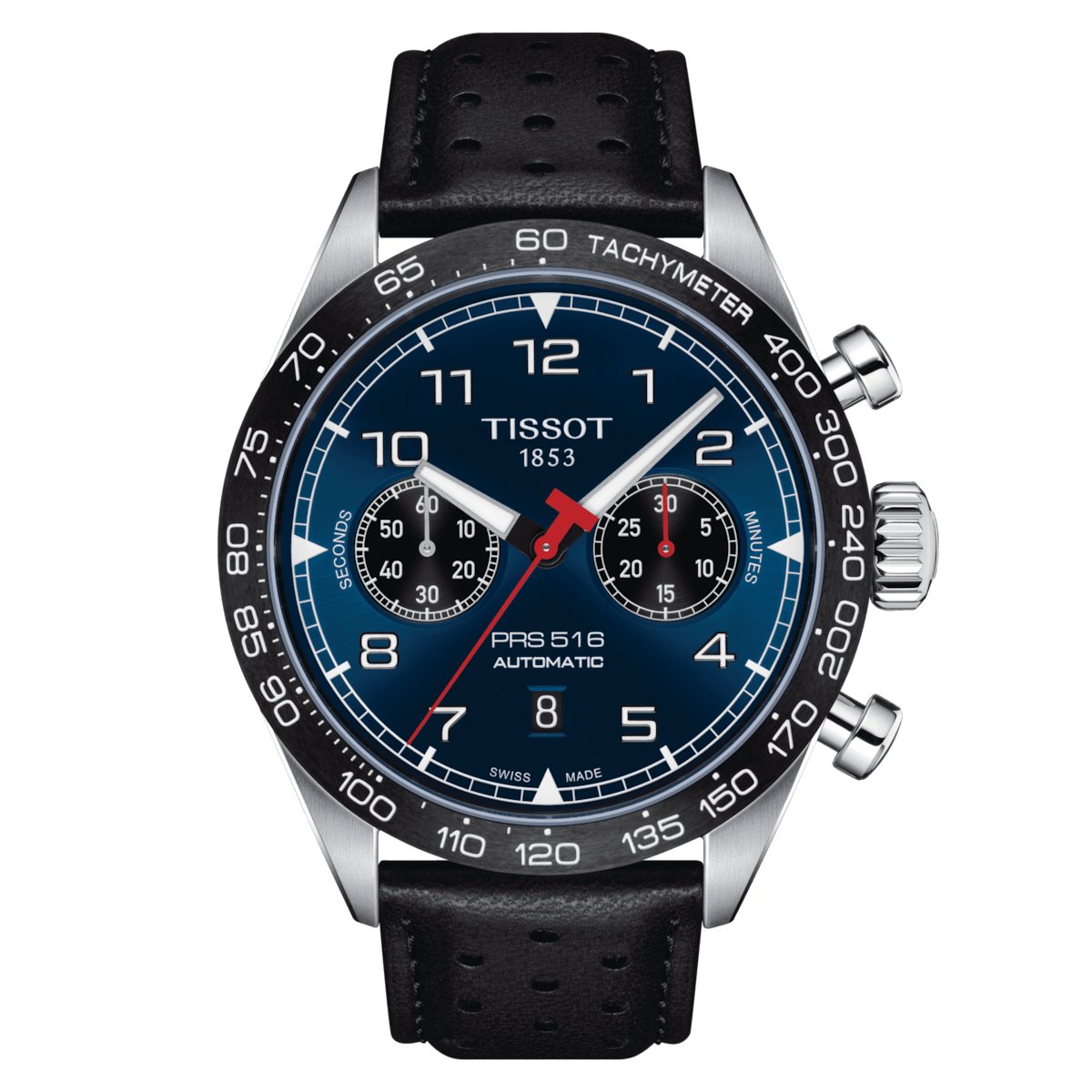 Tissot Mens Watch Prs 516 Automatic Chronograph 45mm Black Steel T1316271604200 -korean beauty