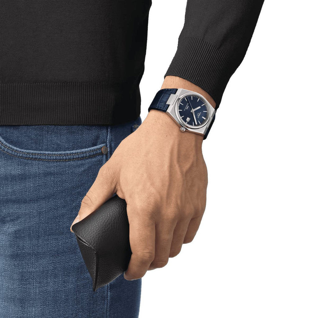 Tissot Prx 40mm Mens Blue Watch T1374071604100 -korean beauty
