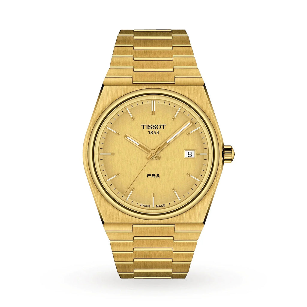 Tissot Mens Watch Prx Yellow Gold T1374103302100 -korean beauty