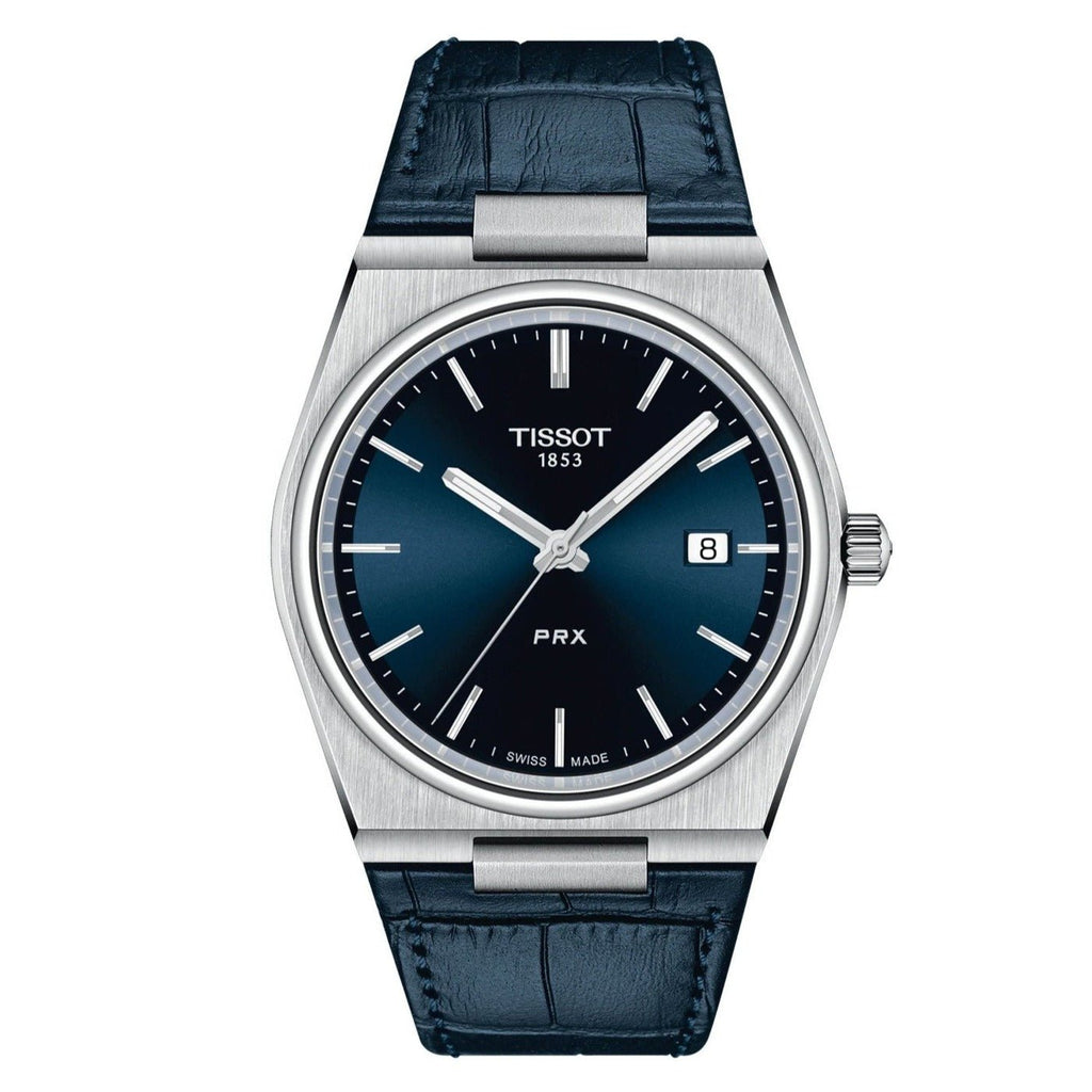 Tissot Mens Watch Prx Blue Leather T1374101604100 -korean beauty