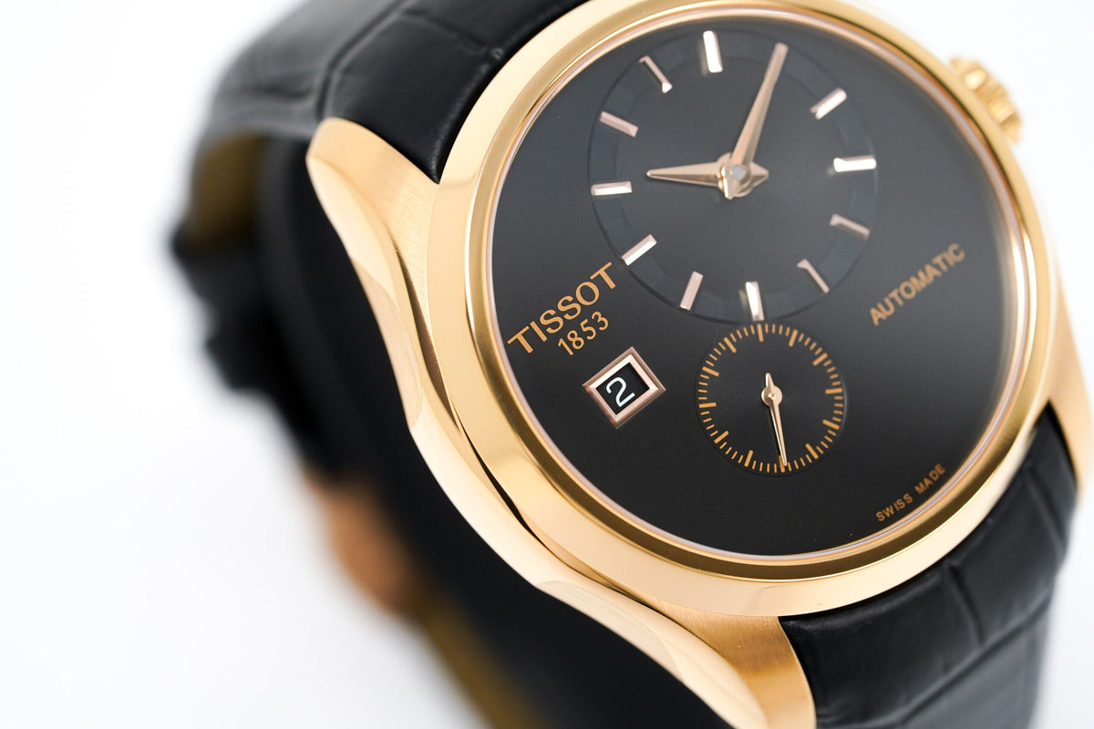 Tissot Mens Couturier Small Second Rose Gold T Classic Automatic Watch Couturier Powermatic 80 Date Purple Rose Gold -korean beauty