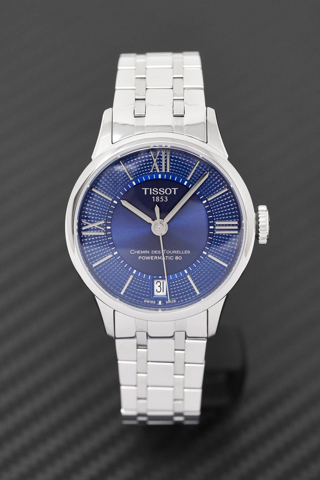 Tissot Ladies Automatic Watch Chemin Des Tourelles Powermatic 80 Blue T0992071104800 1 -korean beauty