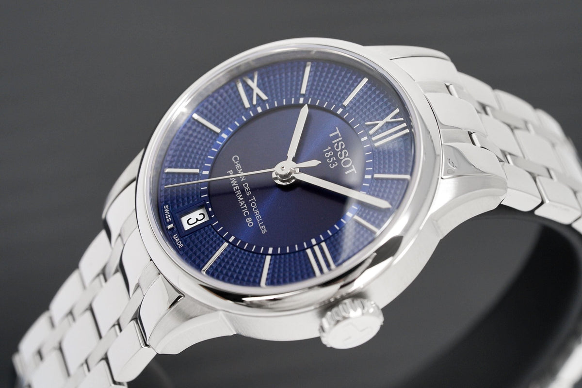 Tissot Ladies Automatic Watch Chemin Des Tourelles Powermatic 80 Blue T0992071104800 1 -korean beauty