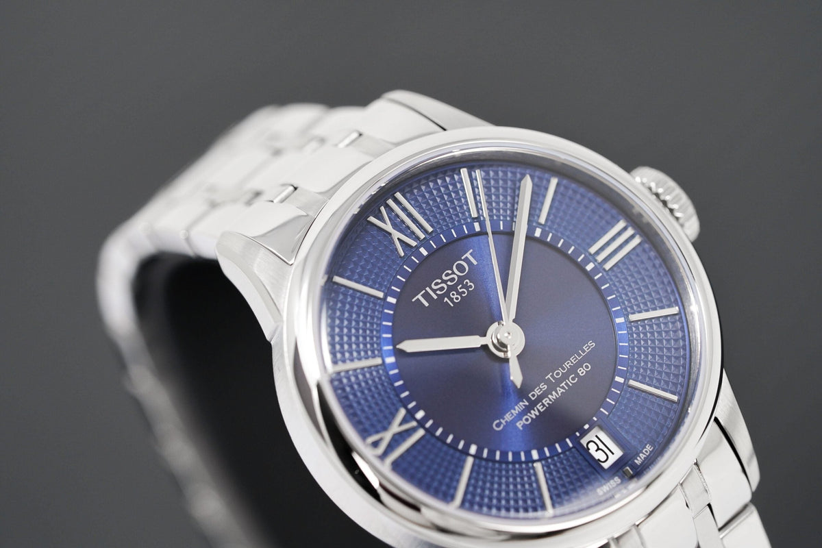 Tissot Ladies Automatic Watch Chemin Des Tourelles Powermatic 80 Blue T0992071104800 1 -korean beauty
