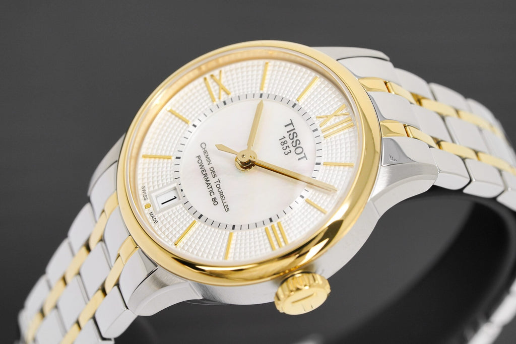 Tissot Ladies Automatic Watch Chemin Des Tourelles Powermatic 80 Two Tone T0992072211800 -korean beauty