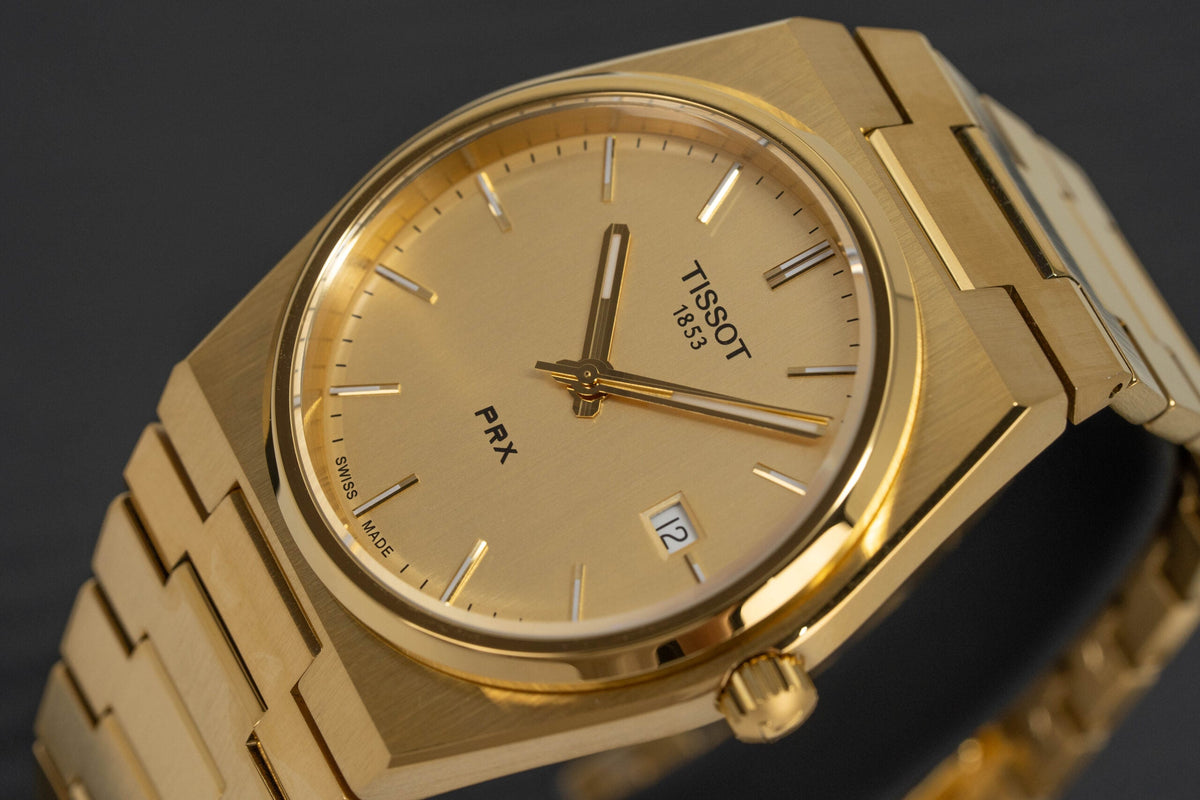Tissot Mens Watch Prx Yellow Gold T1374103302100 -korean beauty
