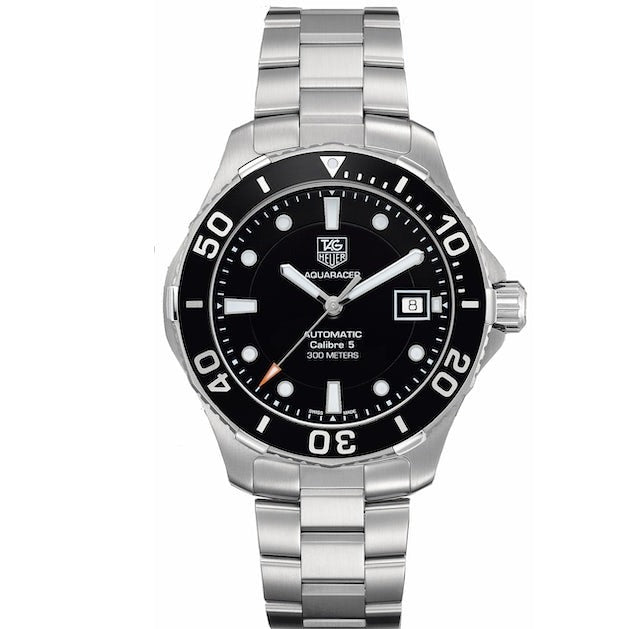 Tag Heuer Aquaracer Automatic Caliber 5 Black Dial Silver Steel Strap Watch For Men Wan2110 Ba0822 -korean beauty