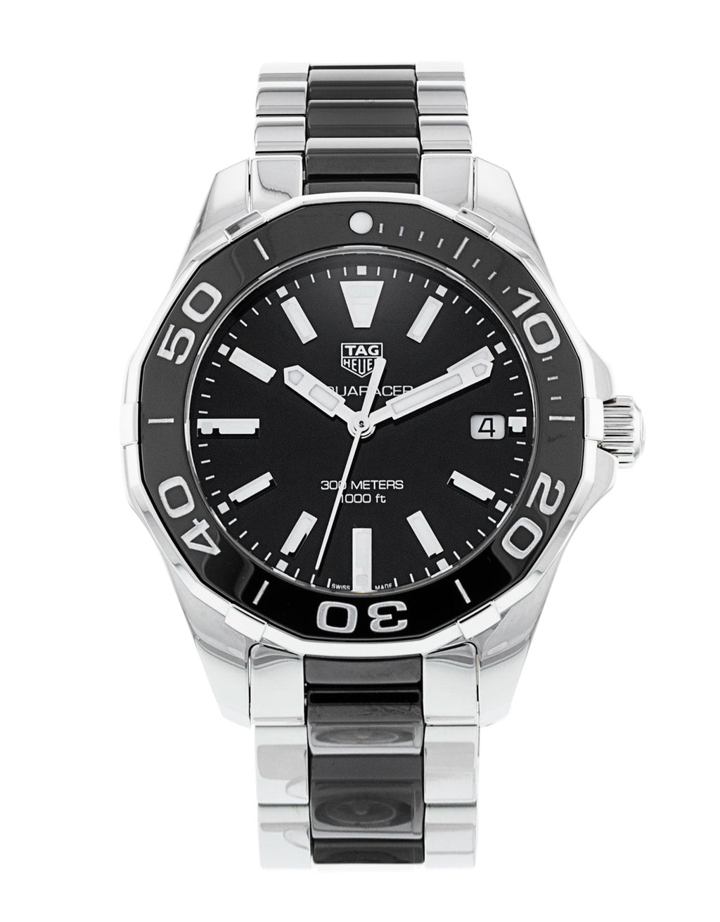 Tag Heuer Aquaracer Stainless Steel And Black Ceramic Ladies Watch -korean beauty
