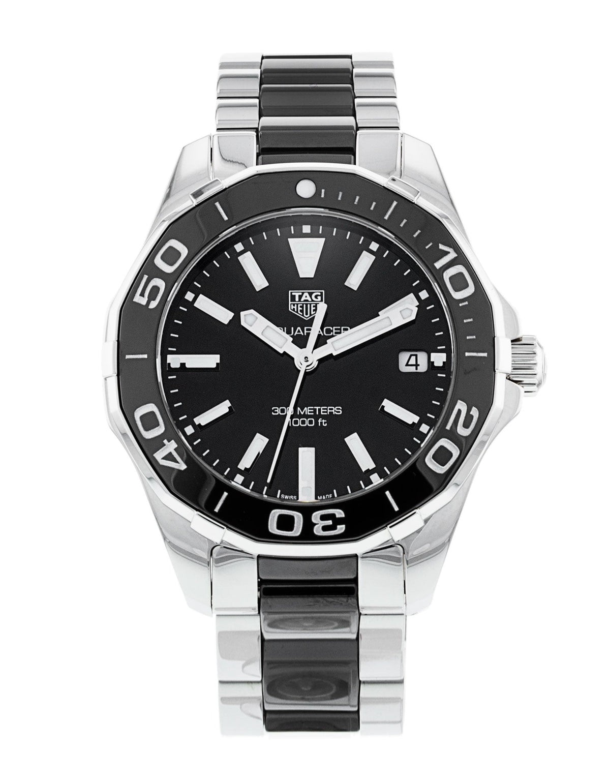 Tag Heuer Aquaracer Stainless Steel And Black Ceramic Ladies Watch -korean beauty