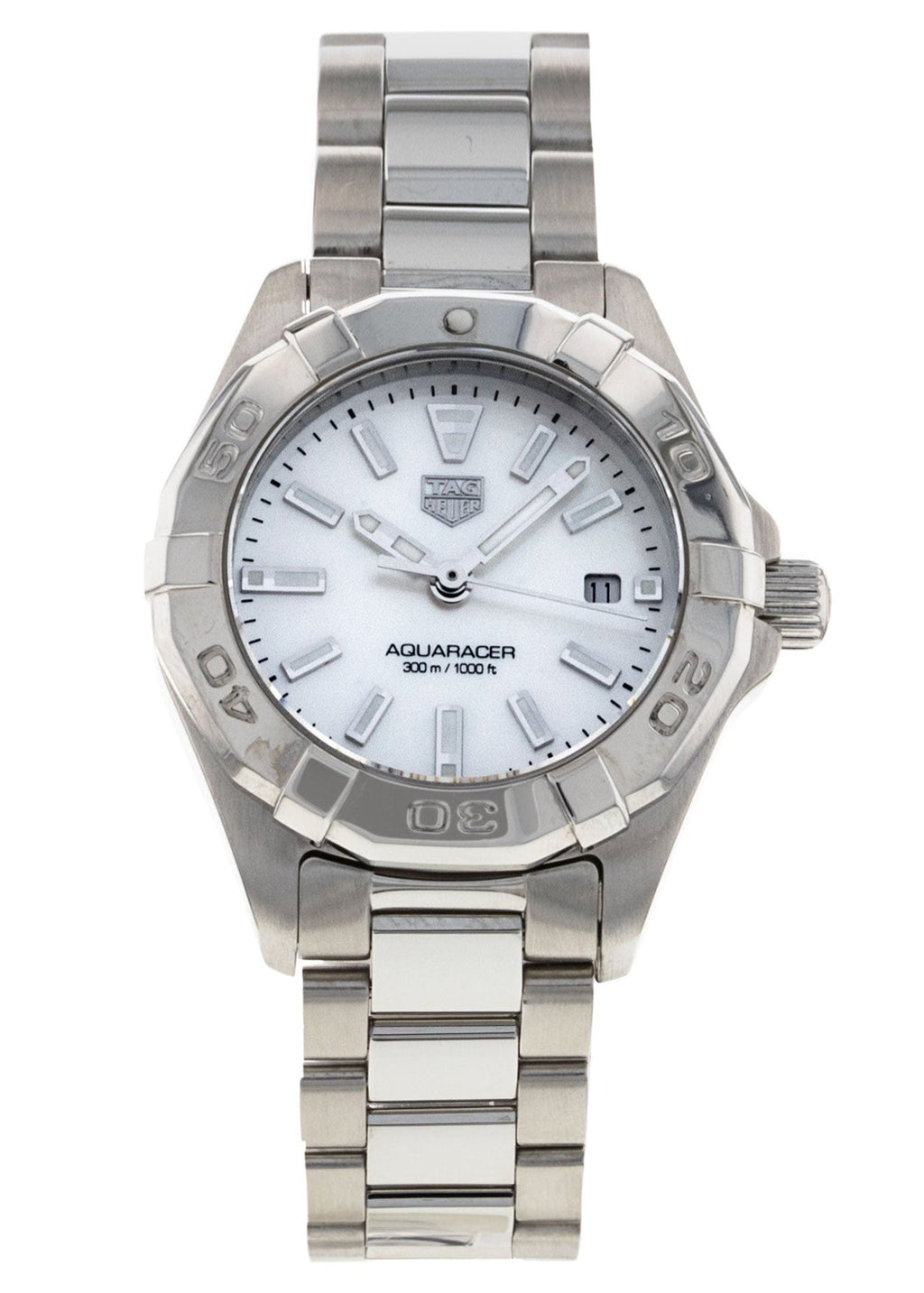 Tag Heuer Aquaracer Quartz Mother Of Pearl White Dial Silver Steel Strap Watch For Women Wbd1411 Ba0741 -korean beauty