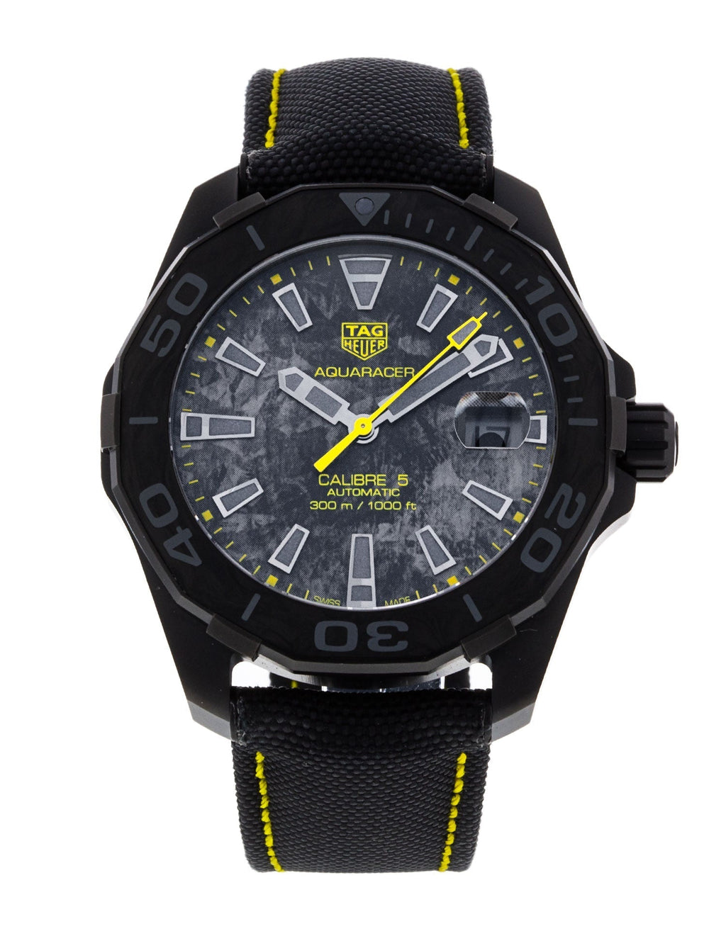 Tag Heuer Aquaracer Carbon Dial Watch For Men Wbd218b Fc6446 -korean beauty