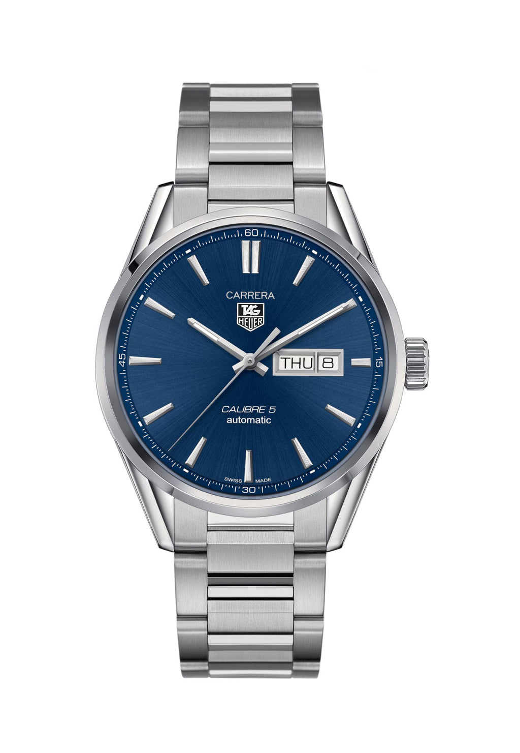 Carrera Calibre 5 Blue Steel Mens Watch War201e Ba0723 -korean beauty