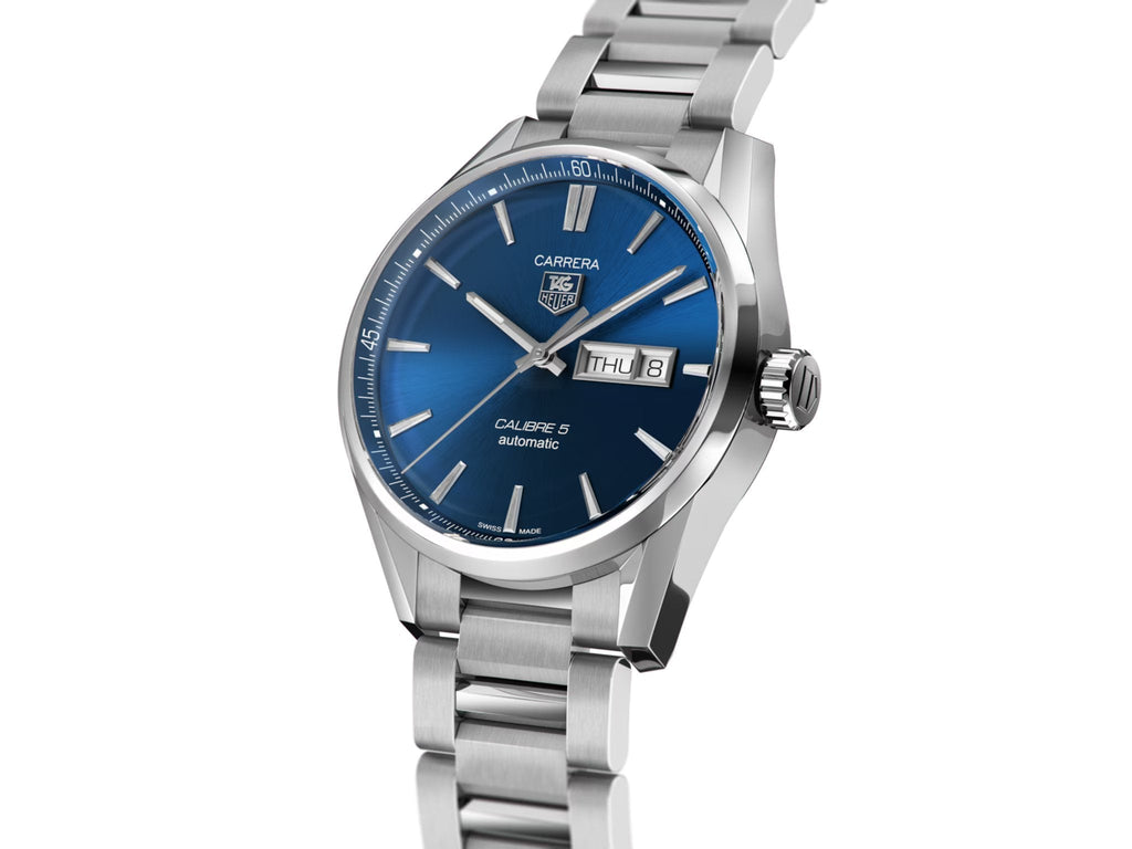 Carrera Calibre 5 Blue Steel Mens Watch War201e Ba0723 -korean beauty
