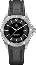 Tag Heuer Aquaracer Caliber 5 Automatic Black Dial Black Rubber Strap Watch For Men Way2113 Ft8021 -korean beauty