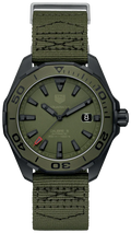 Tag Heuer Aquaracer Automatic Green Dial Khakhi Green Nylon Strap Watch For Men Way208e Fc8222 -korean beauty