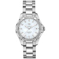 Tag Heuer Aquaracer Diamonds Mother Of Pearl Dial Silver Steel Strap Watch For Women Wbd131b Ba0748 -korean beauty
