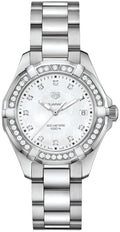 Tag Heuer Aquaracer Diamonds Mother Of Pearl White Dial Silver Steel Strap Watch For Women Wbd131c Ba0748 -korean beauty