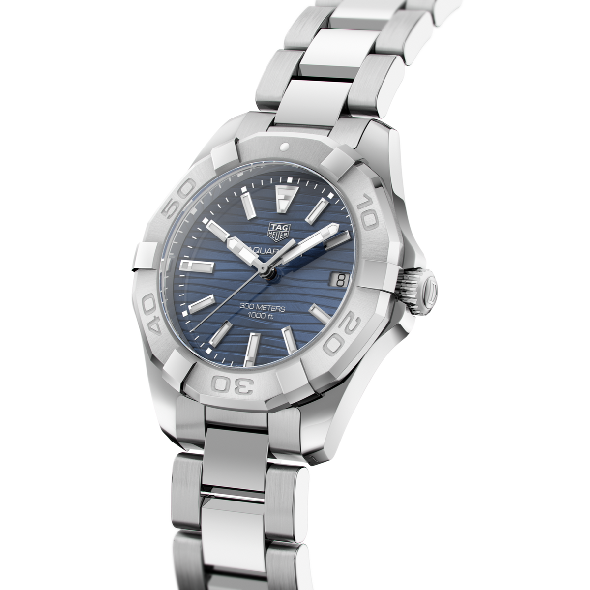 Tag Heuer Aquaracer Blue Dial Silver Steel Strap Watch For Women Wbd131d Ba0748 -korean beauty