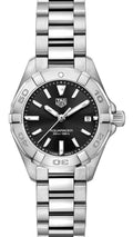 Tag Heuer Aquaracer Quartz Black Dial Silver Steel Strap Watch For Women Wbd1410 Ba0741 -korean beauty