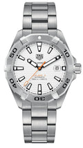 Tag Heuer Aquaracer Automatic White Dial Silver Steel Strap Watch For Men Wbd2111 Ba0928 -korean beauty