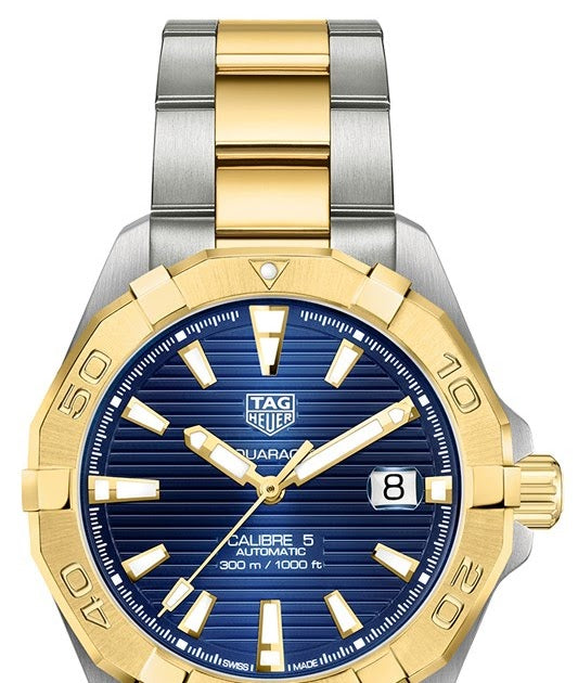 Tag Heuer Aquaracer Calibre 5 Blue Dial Two Tone Steel Strap Watch For Women Wbd2120 Bb0930 -korean beauty