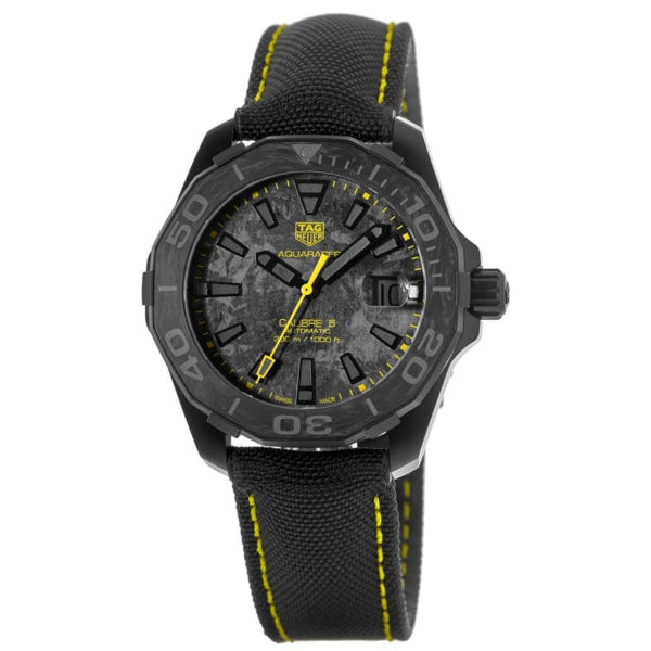 Tag Heuer Aquaracer Carbon Dial Watch For Men Wbd218b Fc6446 -korean beauty