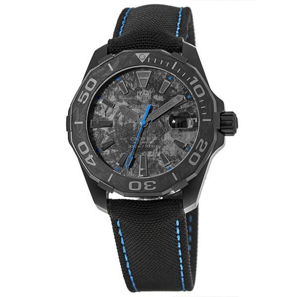 Tag Heuer Aquaracer Calibre 5 Black Nylon Strap Carbon Dial Watch For Men Wbd218c Fc6447 -korean beauty