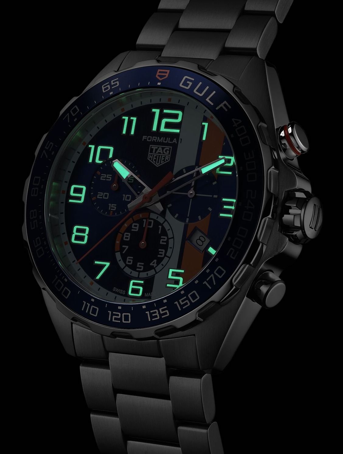 Tag Heuer Watch Formula 1 Chronograph Gulf Caz101at Ba0842 -korean beauty