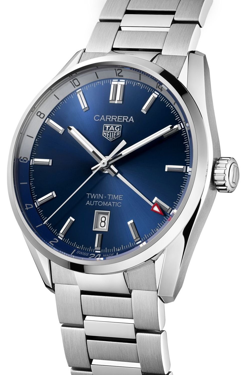 Tag Heuer Watch Carrera Calibre 7 Twin Time Automatic Mens Wbn201a Ba0640 -korean beauty