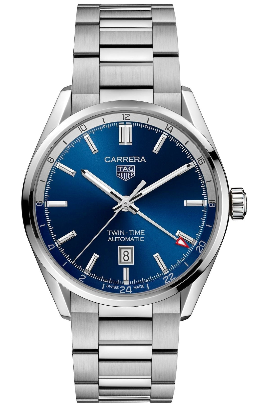 Tag Heuer Watch Carrera Calibre 7 Twin Time Automatic Mens Wbn201a Ba0640 -korean beauty