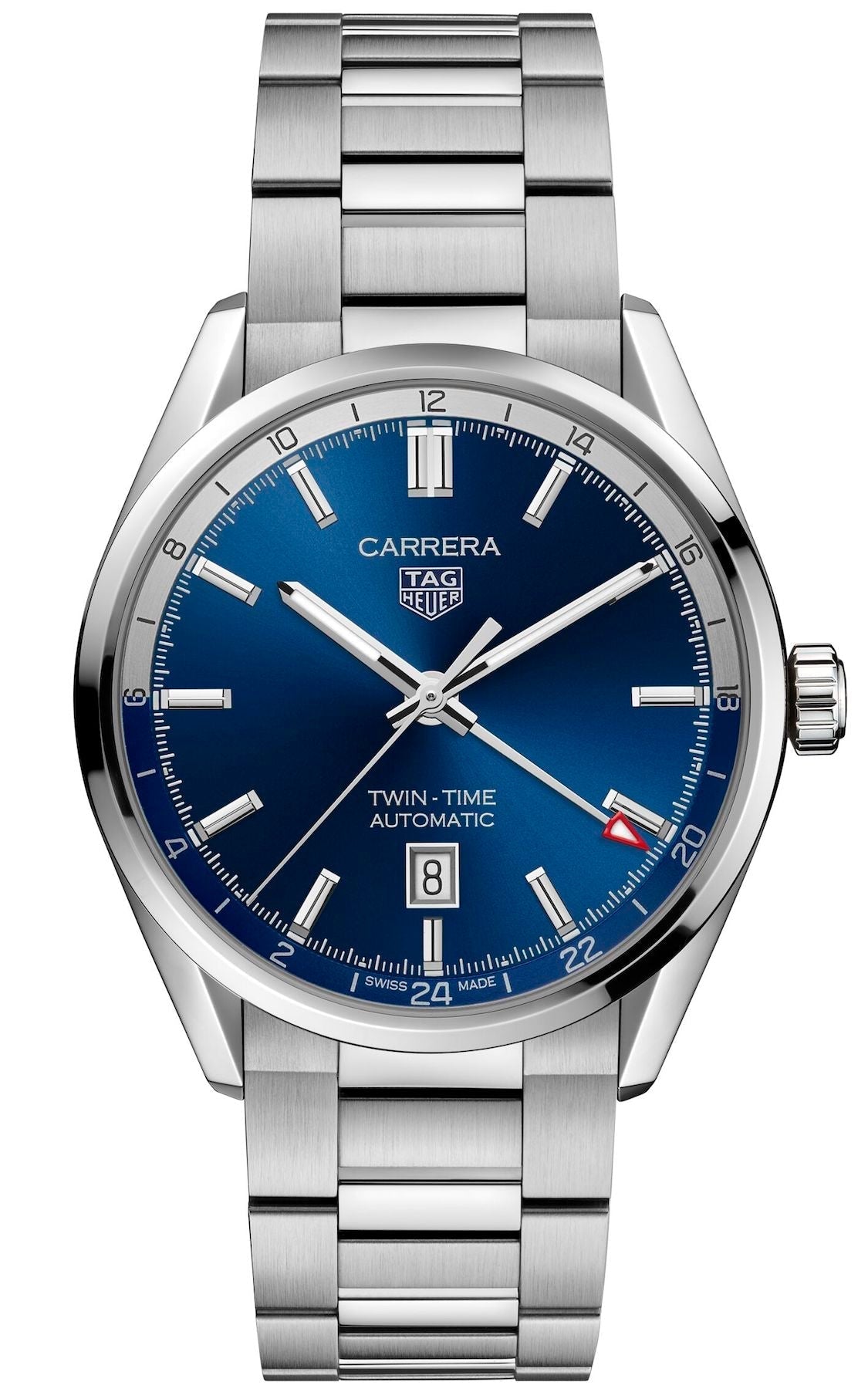 Tag Heuer Watch Carrera Calibre 7 Twin Time Automatic Mens Wbn201a Ba0640 -korean beauty