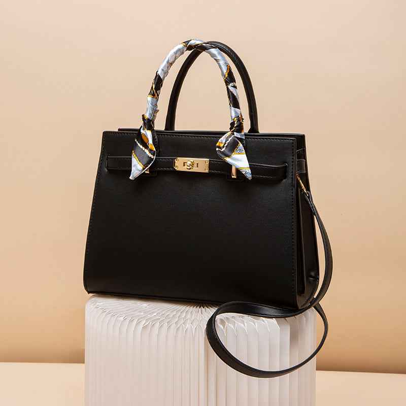 Top Handle Leather Handbag