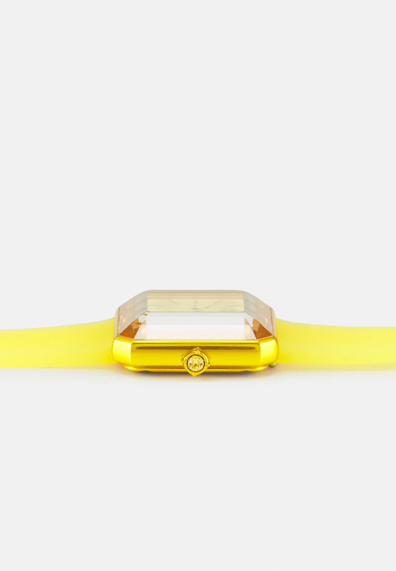 Swarovski Watch Lucent With Silicone Strap Yellow 5624382 -korean beauty
