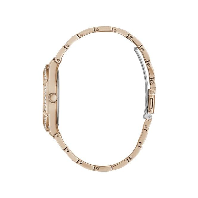 Guess Watches Afterglow Ladies Sport Rose Gold Stainless Steel Watch Gw0312l3 -korean beauty