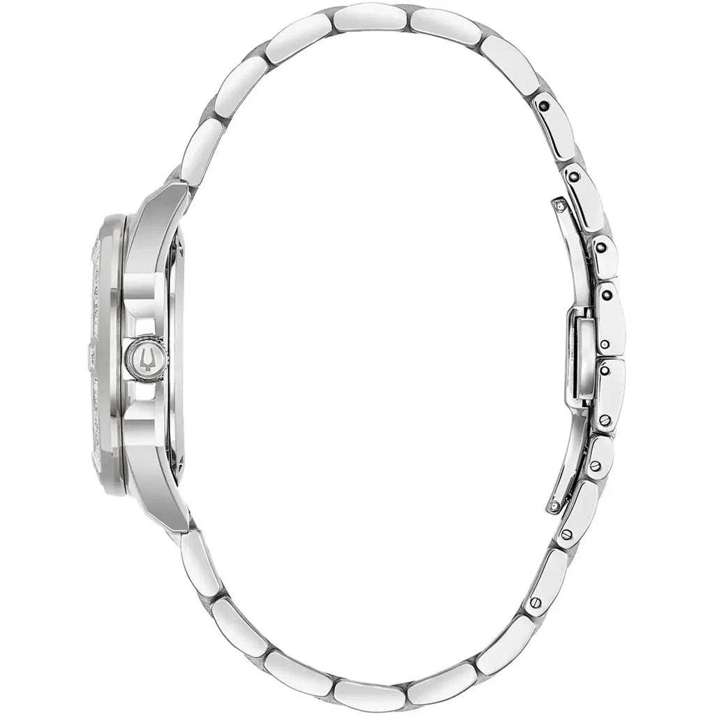 Bulova Marine Star Ladies Silver Watch 96r232 -korean beauty