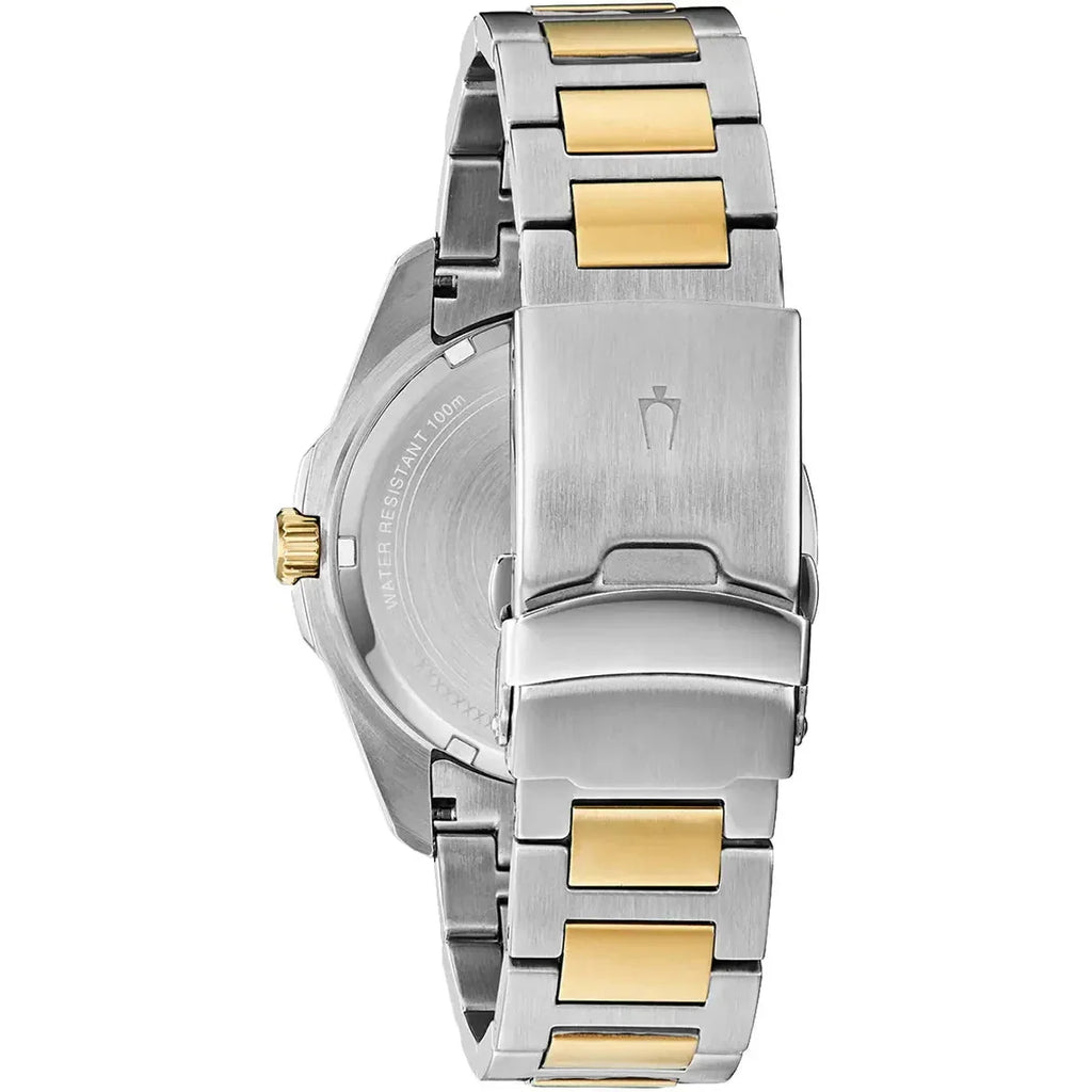 Bulova Marine Star Mens Two Tone Watch 98b334 -korean beauty