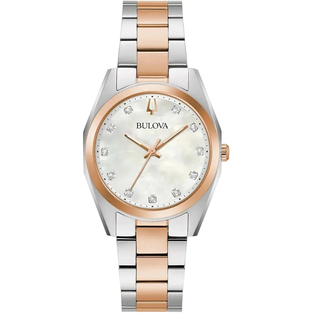 Bulova Surveyor Ladies Mother Of Pearl Watch 98p207 -korean beauty