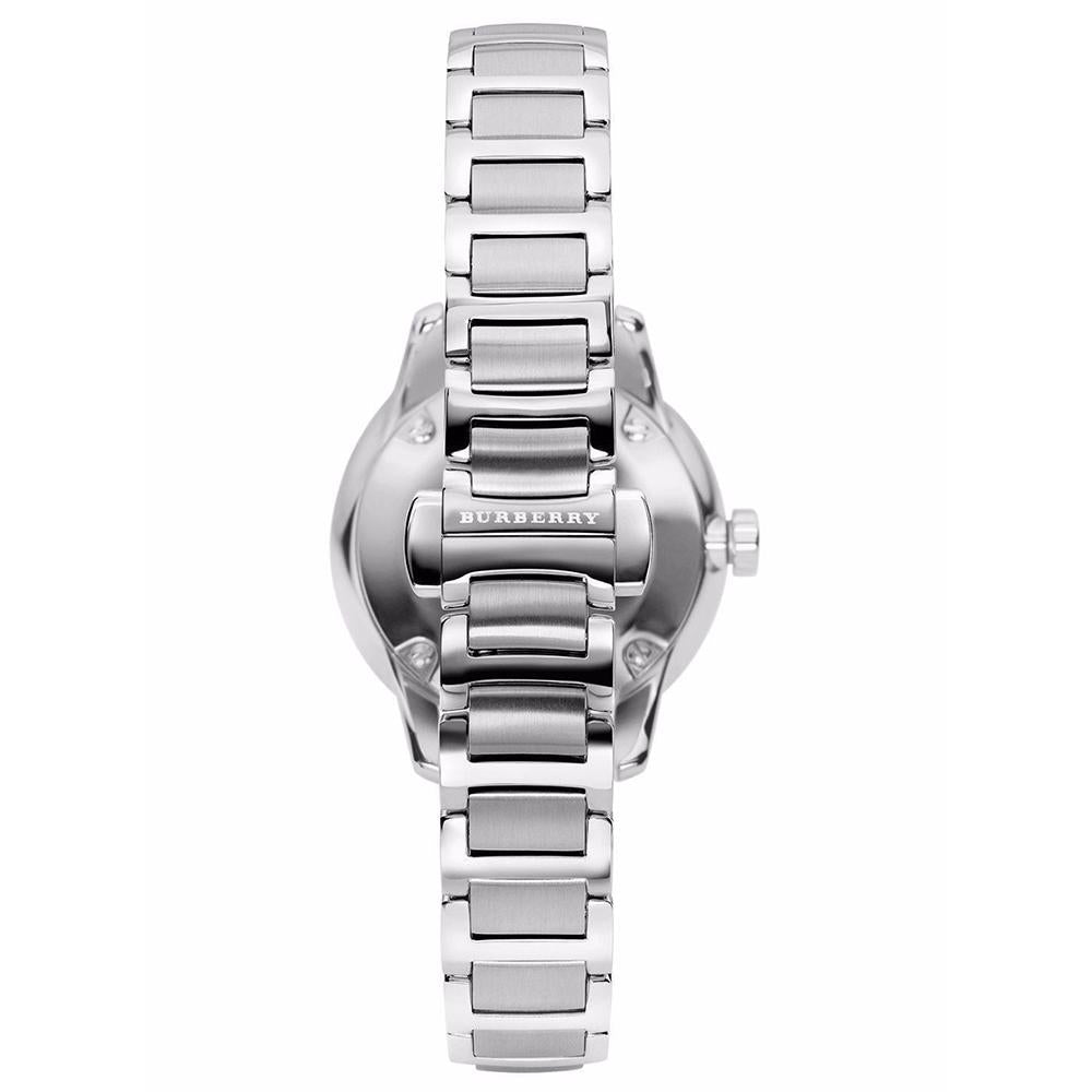 Ladies Silver The Classic Stainless Steel Burberry Watch Bu10108 -korean beauty