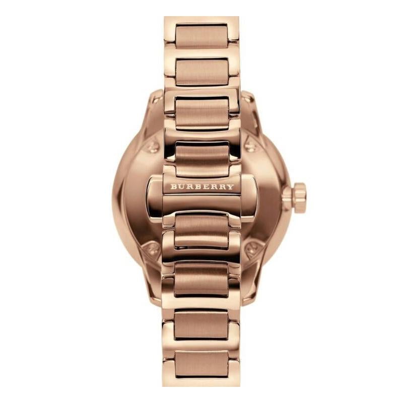 Ladies Rose Gold Swiss Stainless Steel Burberry Bracelet Watch Bu10116 -korean beauty