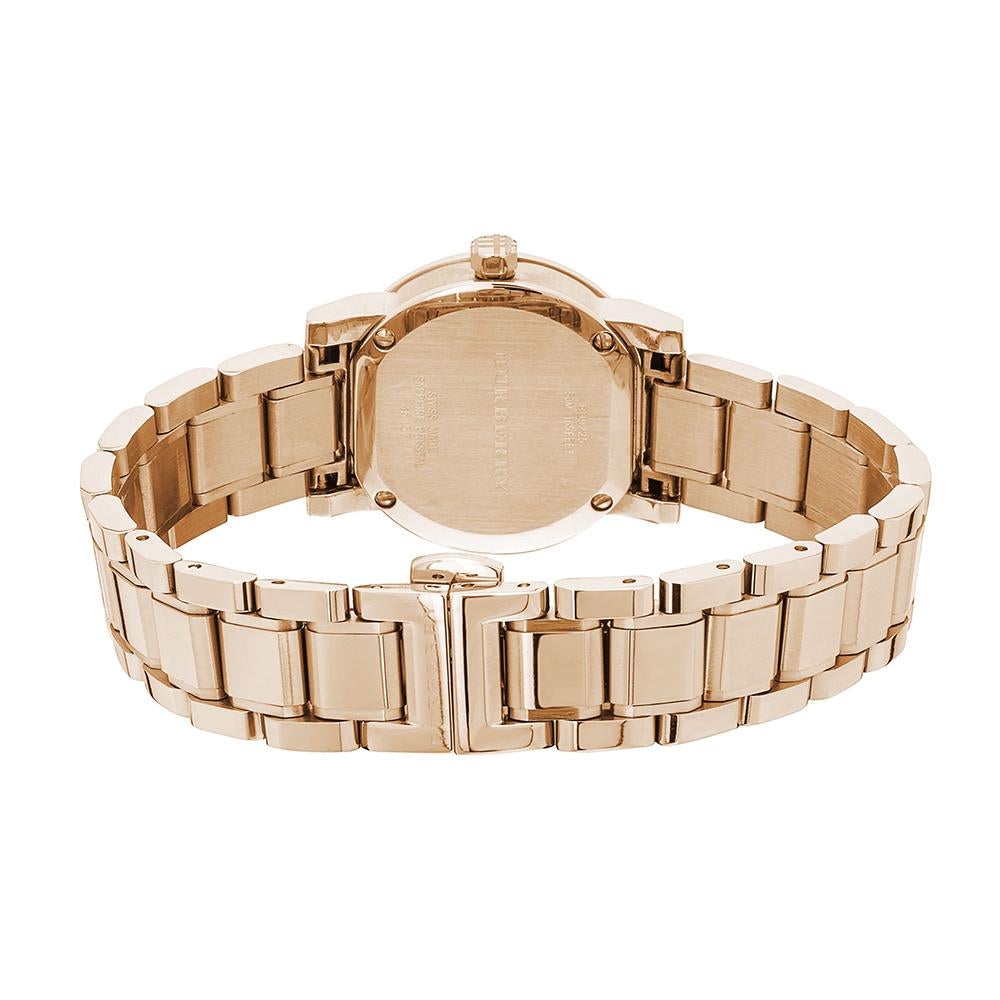Ladies The City Diamond Rose Gold Stainless Steel Burberry Watch Bu9225 -korean beauty