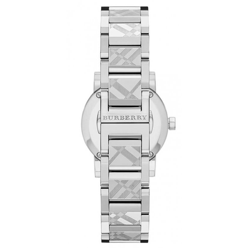 Ladies The City Engraved Silver Steel Burberry Bracelet Watch Bu9233 -korean beauty