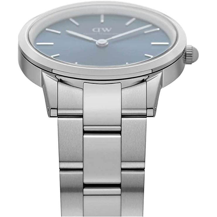 Daniel Wellington Iconic Link Arctic Ladies Silver Watch Dw00100457 -korean beauty