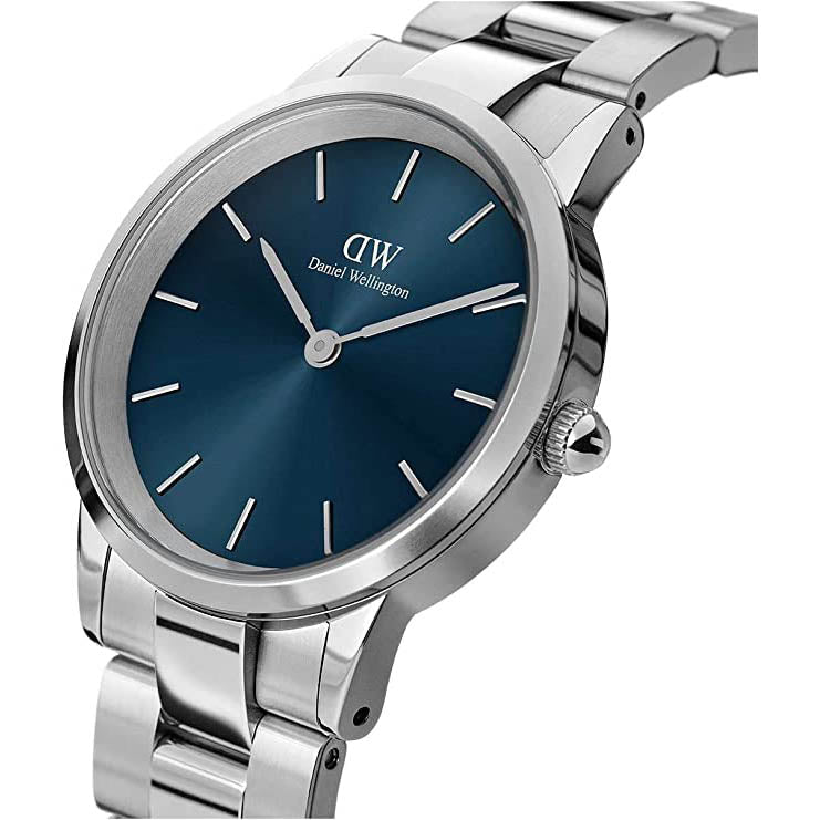Daniel Wellington Iconic Link Arctic Ladies Silver Watch Dw00100457 -korean beauty